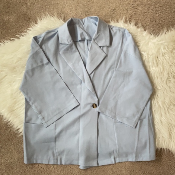 NWT Solid Lapel neck blazer & straight leg pants - Picture 8 of 9